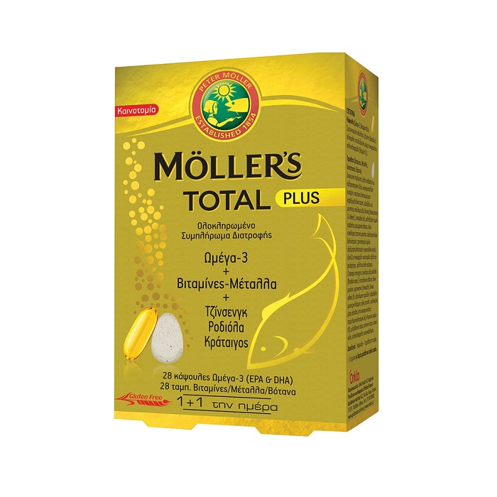 Moller's Total Plus Συμπλήρωμα Διατροφής 28Caps & 28Tabs