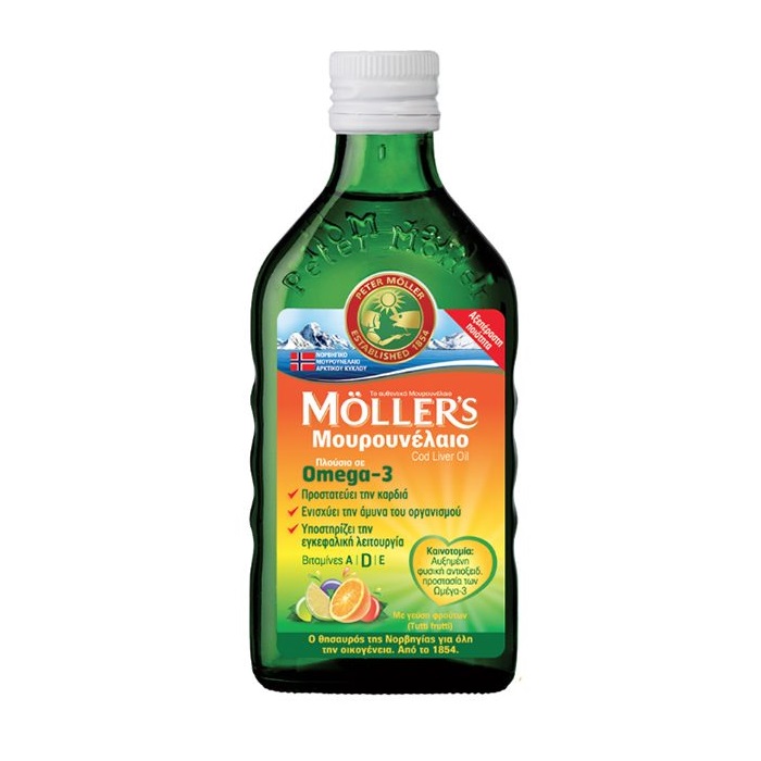 Moller's Μουρουνέλαιο σε Υγρή Μορφή με Γεύση Tutti Frutti 250ml