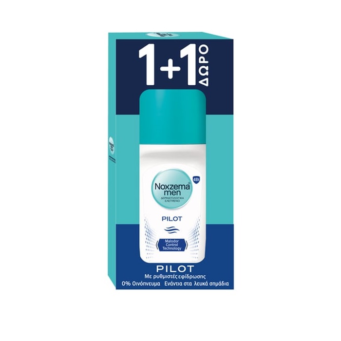 Noxzema Αποσμητικό Roll On Pilot 50ml (1+1 Δώρο)