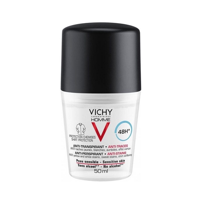 Vichy Homme Anti Traces 48h Ανδρικό Αποσμητικό Ενάντια Σε Στάμπες & Σημάδια 50ml