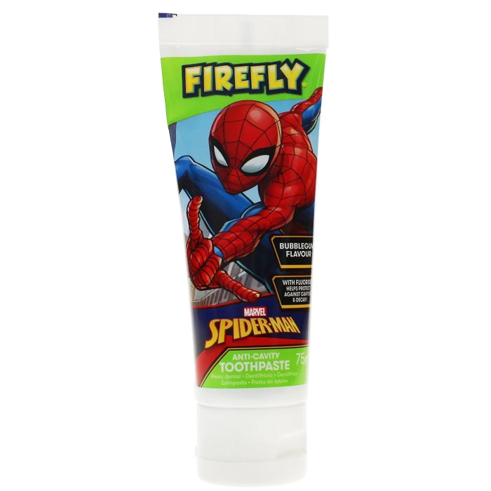 Firefly Marvel Spiderman Παιδική Οδοντόκρεμα Κατά Της Πλάκας & Τερηδόνας Με Γεύση Τσιχλόφουσκα 75ml